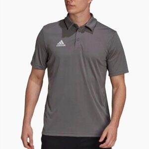 adidas Mens Entrada 22 AEROREADY short sleeve polo shirt Grey (2001)